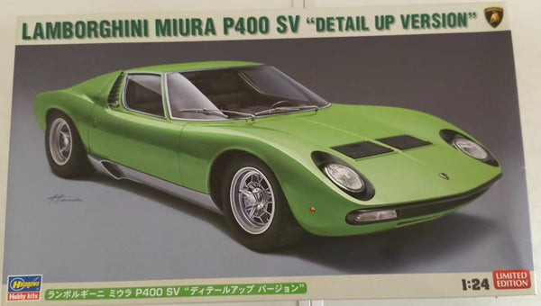 Hasegawa 20439 1/24 Scale Model Car Kit Lamborghini Miura P400 SV Detail Up Ver.