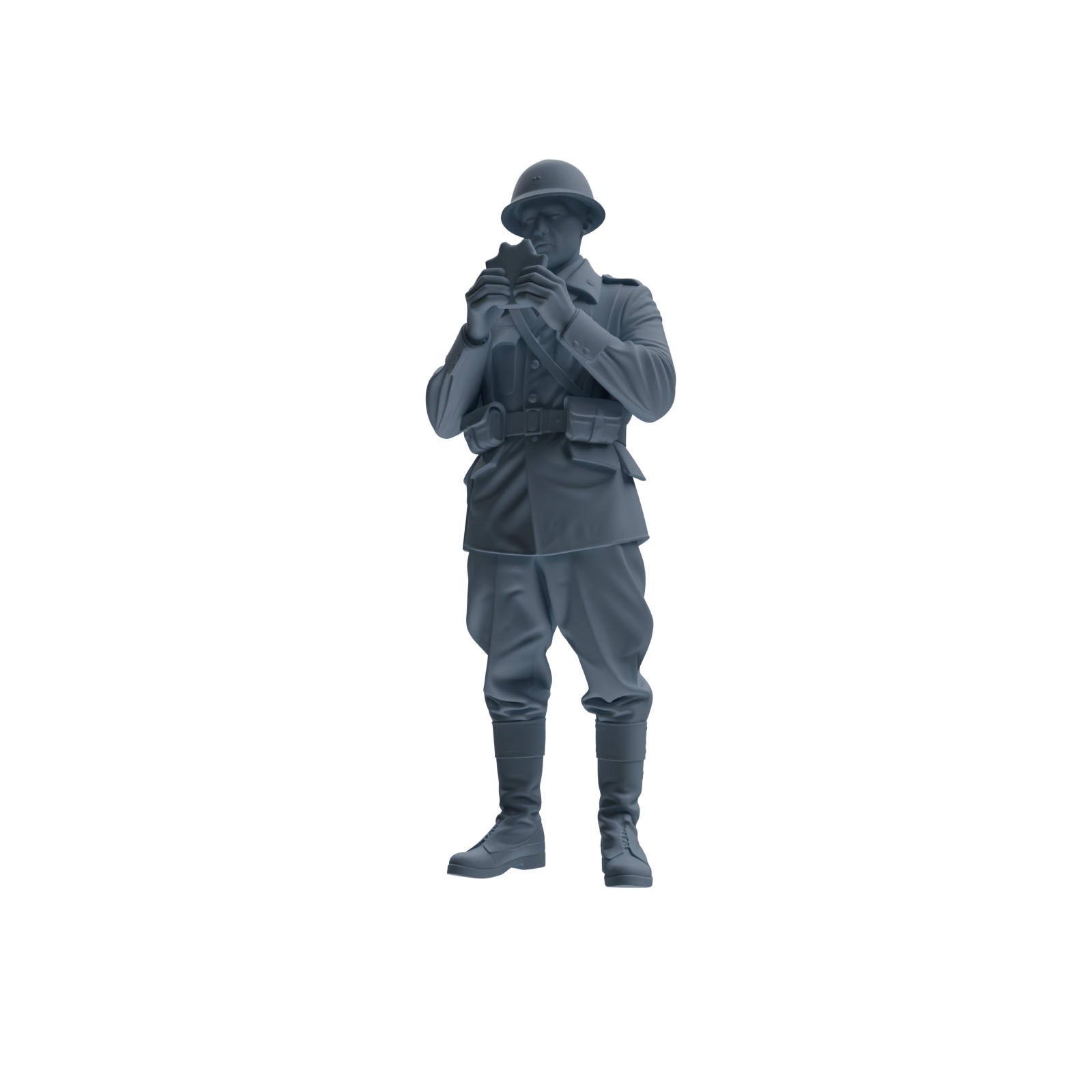 MRY-SFW SSTR222 WWII French Army Logistics Soldier Picnic Three-Person Group — detail view 3