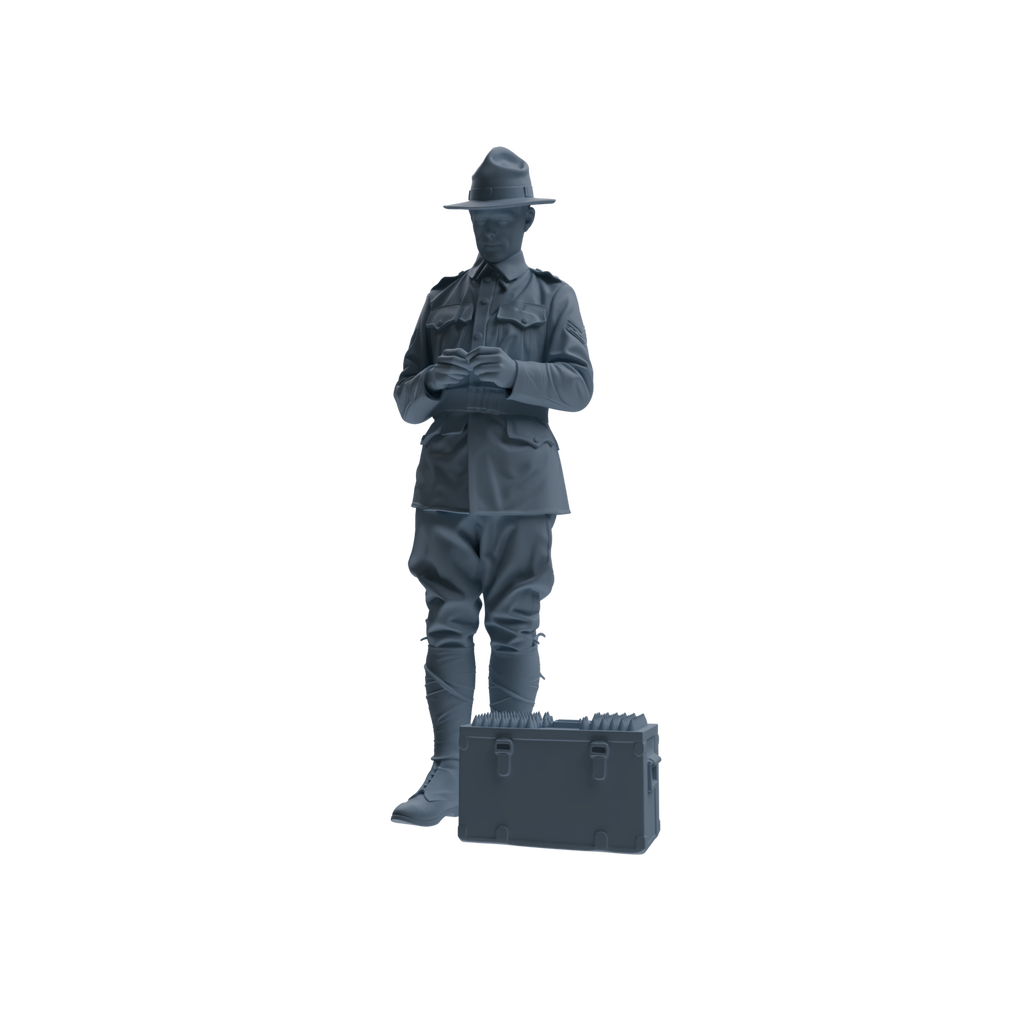 MRY-SFW SSTR267 WWI U.S. Army Logistics Soldier Combat Readiness Three-Person Group
