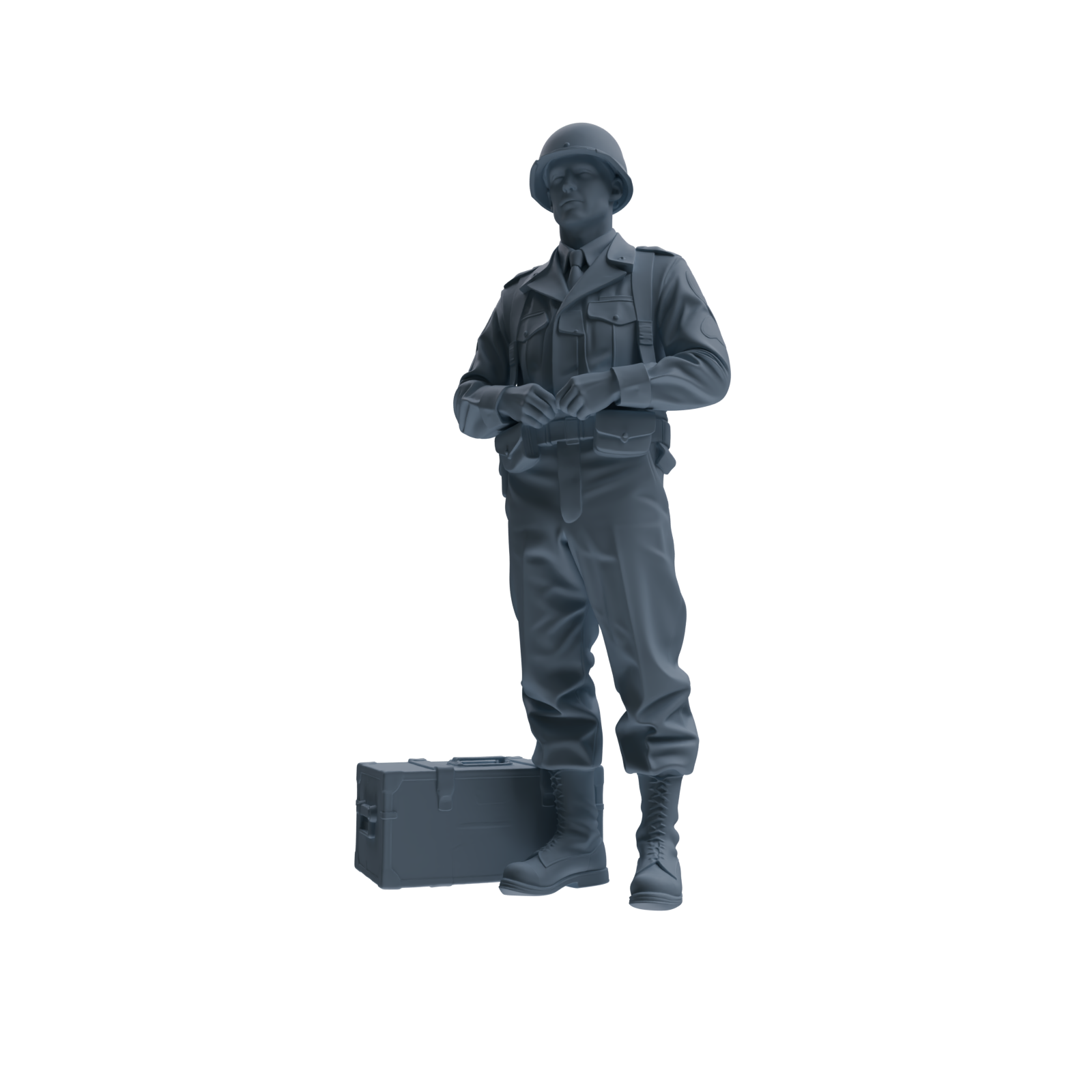 MRY-SFW SSTR228 WWII U.S. Army Logistics Soldier Combat Readiness Four-Person Group — detail view 4