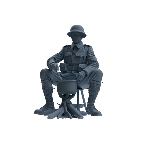 MRY-SFW SSTR266 WWI U.S. Army Logistics Soldier Picnic Four-Person Group