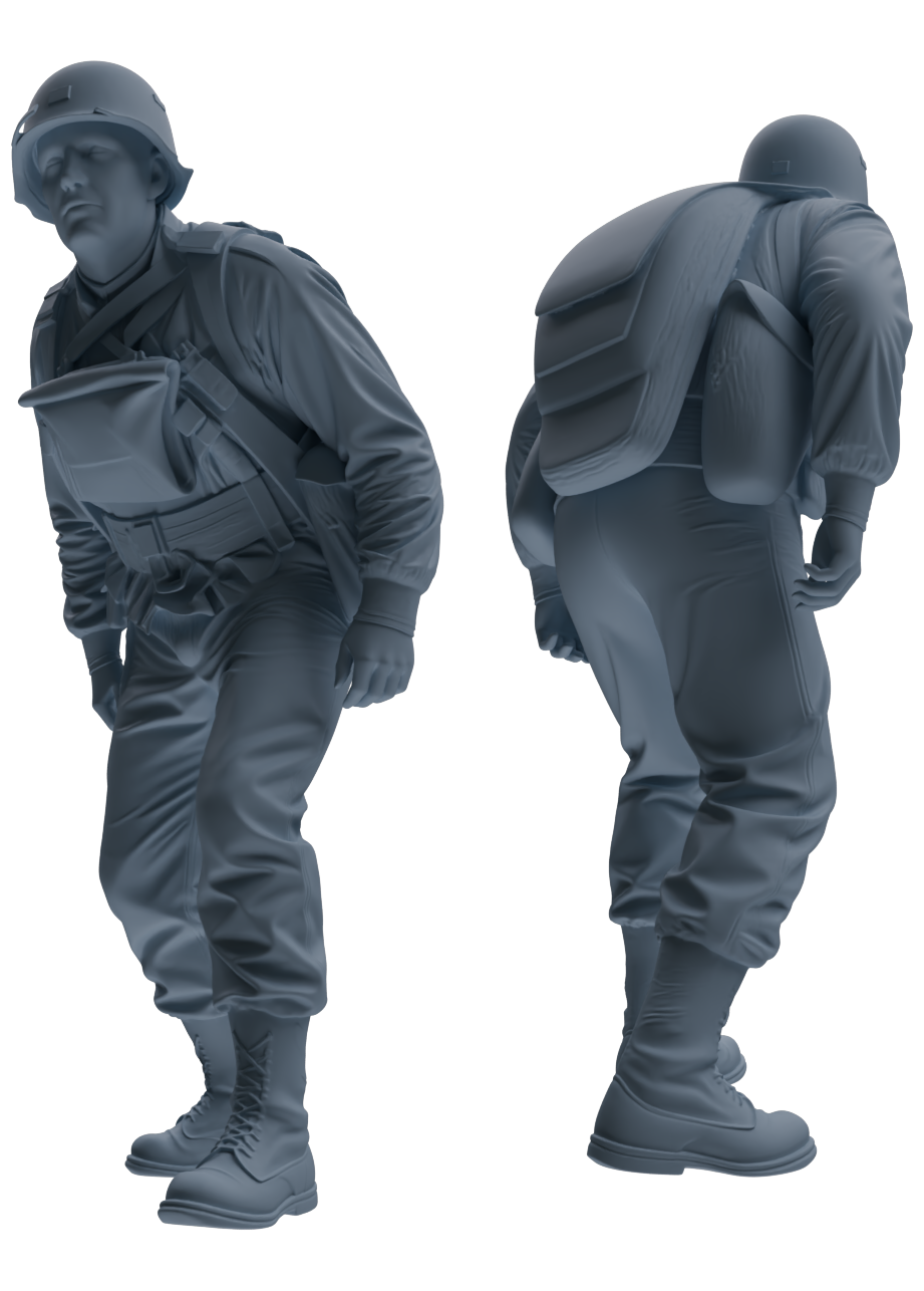 MRY-SFW SSTR077 Miniatures Soldier Model Kit Saving Ryan in Normandy WWII U.S. Army Six-Person Combat Group — detail view 4