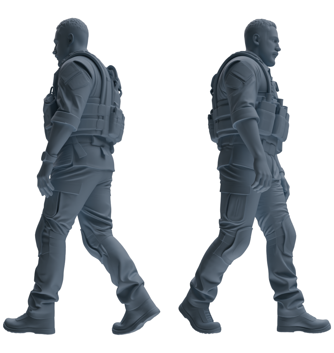 MRY-SFW SSTR024 Miniatures Soldier Model Kit Modern Navy SEAL Six-Person Firefight Group — detail view 4