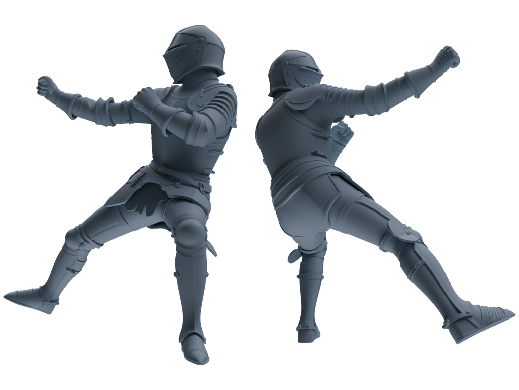 MRY-SFW SSTR098 Miniatures Soldier Model Kit Medieval Knight Six-Person Battle Group