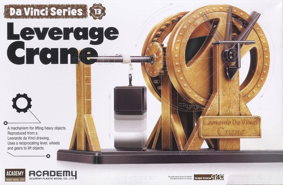 Academy 18175 Da Vinci Invention series Leverage Crane (Plastic model) — scale model kit