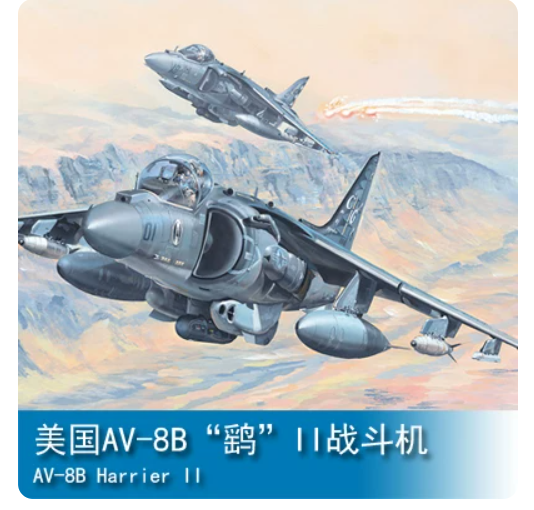 Flash Sale 1/18 Trumpeter AV-8B Harrier II Fighter Military Warcraft Model 81804 Main image