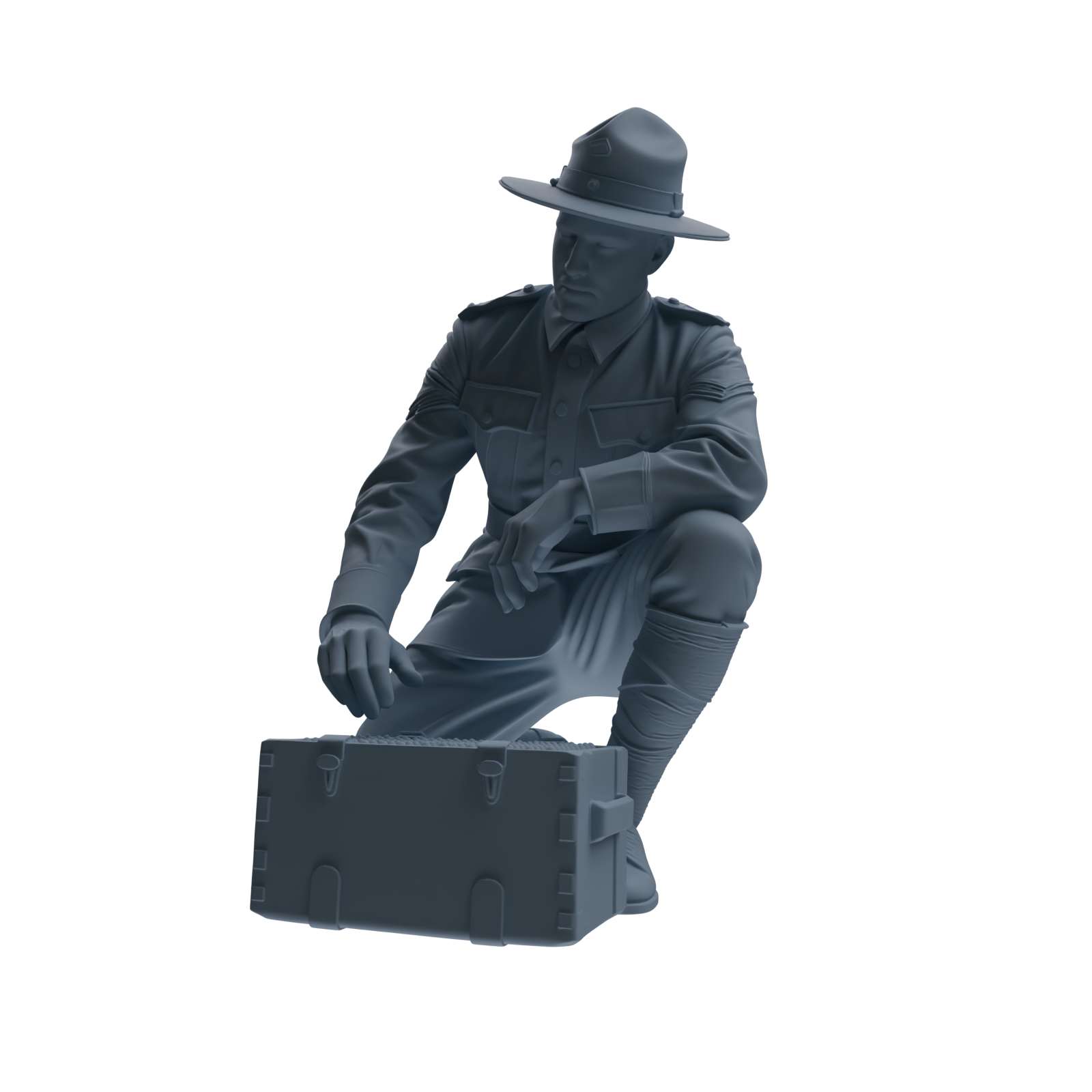 MRY-SFW SSTR267 WWI U.S. Army Logistics Soldier Combat Readiness Three-Person Group — detail view 4