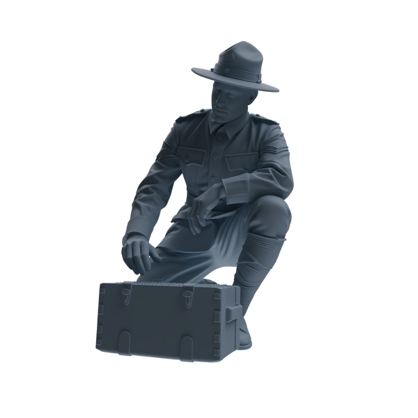 MRY-SFW SSTR267 WWI U.S. Army Logistics Soldier Combat Readiness Three-Person Group