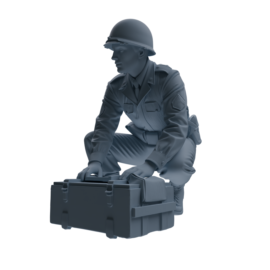MRY-SFW SSTR228 WWII U.S. Army Logistics Soldier Combat Readiness Four-Person Group