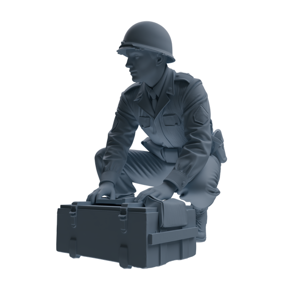 MRY-SFW SSTR228 WWII U.S. Army Logistics Soldier Combat Readiness Four-Person Group