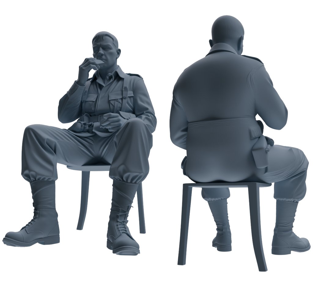 MRY-SFW SSTR068 Miniatures Soldier Model Kit Saving Ryan in Normandy WWII U.S. Army Six-Person Eating Group