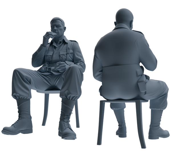 MRY-SFW SSTR068 Miniatures Soldier Model Kit Saving Ryan in Normandy WWII U.S. Army Six-Person Eating Group