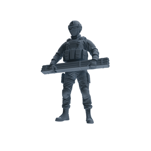 MRY-SFW SSTR344 Modern American Mercenary Carrying Four-Person Group