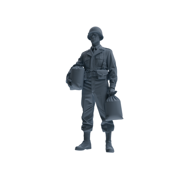 MRY-SFW SSTR227 WWII U.S. Army Logistics Soldier Picnic Four-Person Group