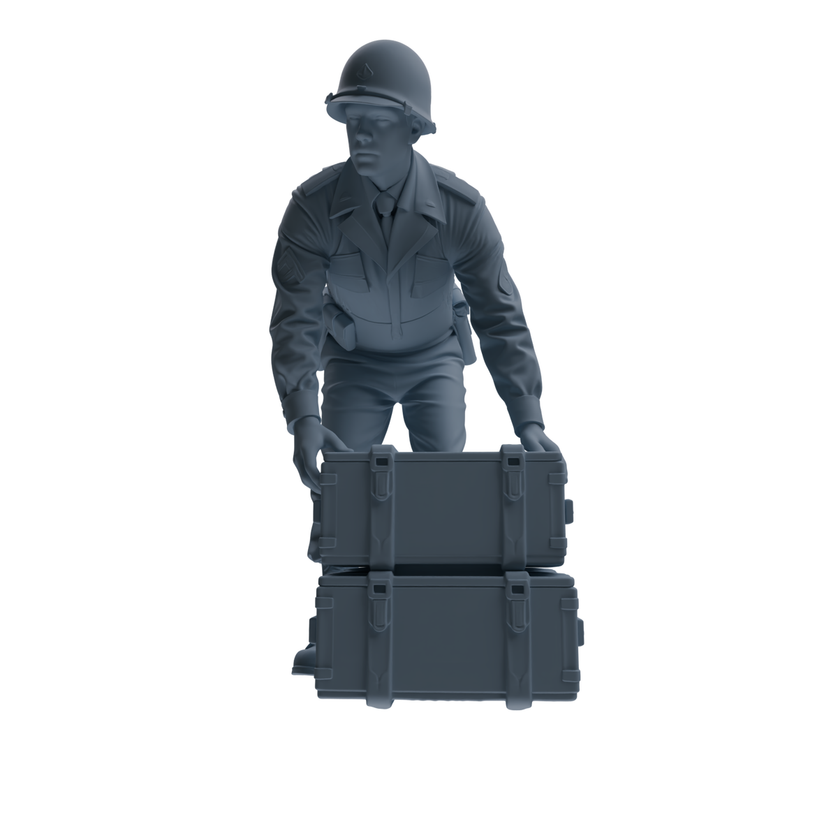 MRY-SFW SSTR225 WWII U.S. Army Logistics Soldier Logistics Four-Person Group — detail view 5