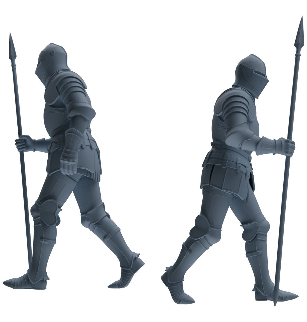 MRY-SFW SSTR094 Miniatures Soldier Model Kit Medieval Knight Six-Person Marching Group