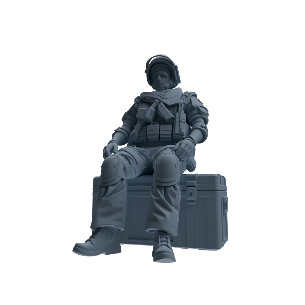 MRY-SFW SSTR319 Modern Counter-Terrorism SWAT Shield Bearer Rest 2 Four-Person Group