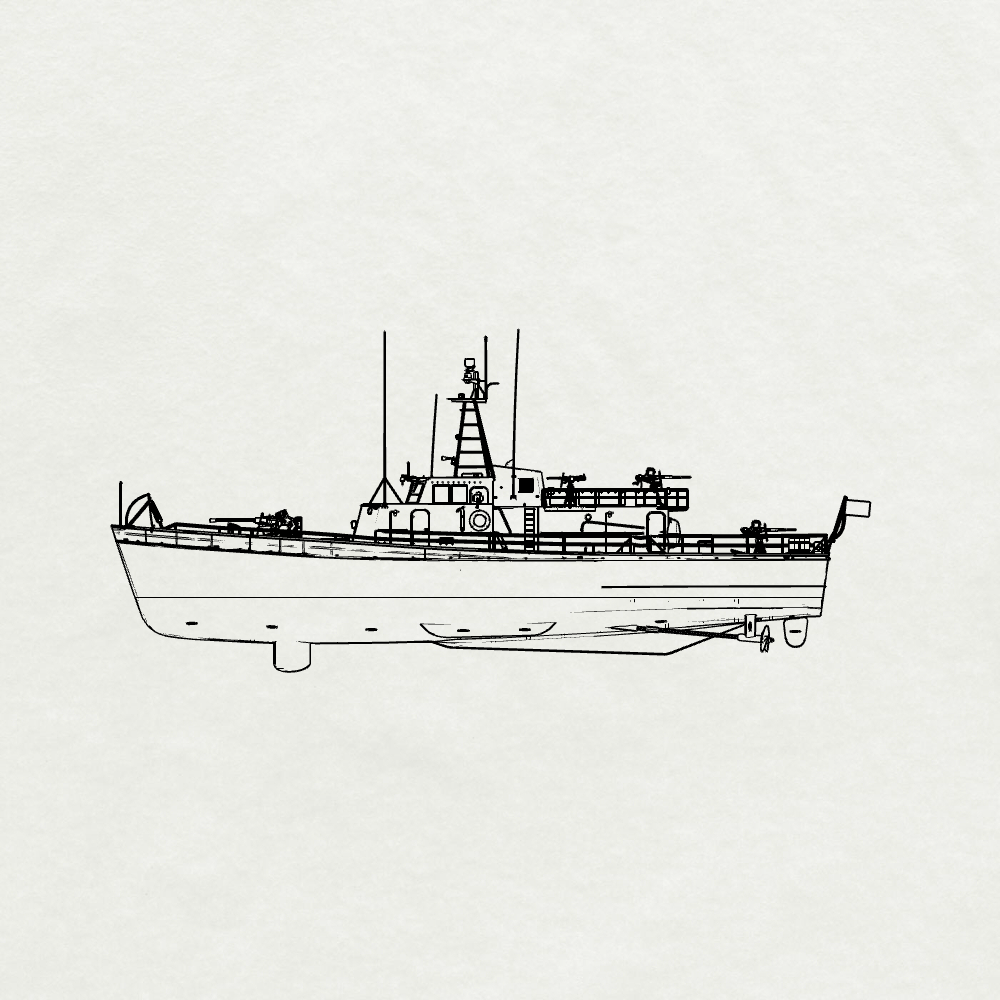 SSMODEL SSC771  Military Model USN PGM-59 Class Kim Qui (HQ 605) Water Line Secondary image