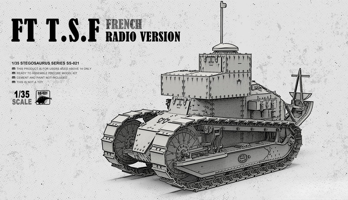 MENG SS-021 1/35 French FT T.S.F. Radio Version(with Resin Parts) Model Kit — scale model kit