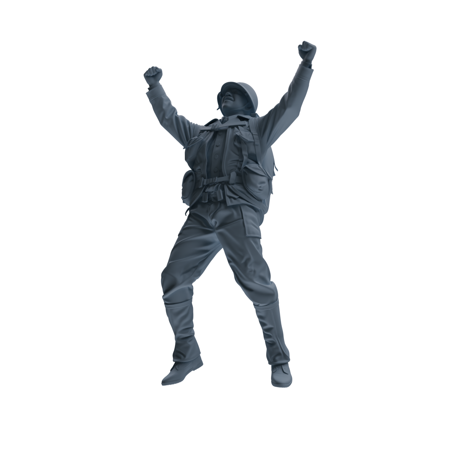 MRY-SFW SSTR073 Miniatures Soldier Model Kit Saving Ryan in Normandy WWII U.S. Army Four-Person Celebrating Group — detail view 9