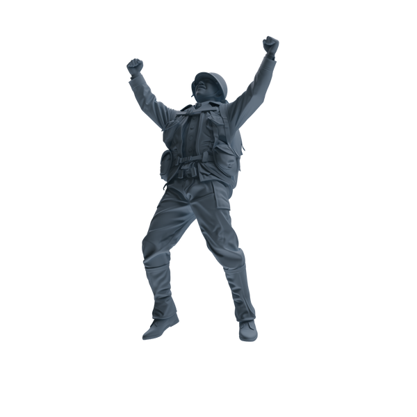 MRY-SFW SSTR073 Miniatures Soldier Model Kit Saving Ryan in Normandy WWII U.S. Army Four-Person Celebrating Group