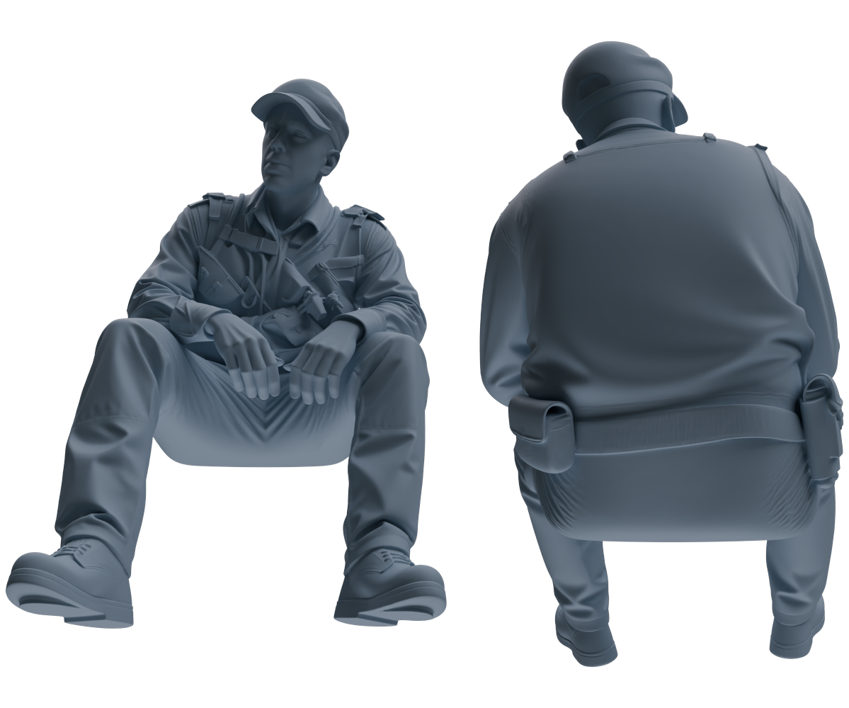 MRY-SFW SSTR061  Miniatures Soldier Model Kit Hacksaw Ridge Rescue Story WWII U.S. Army Six-Person Resting Group — detail view 6