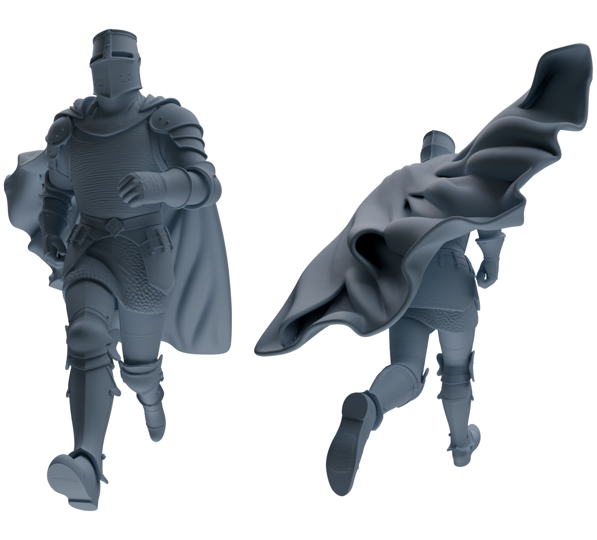MRY-SFW SSTR094 Miniatures Soldier Model Kit Medieval Knight Six-Person Marching Group — detail view 6