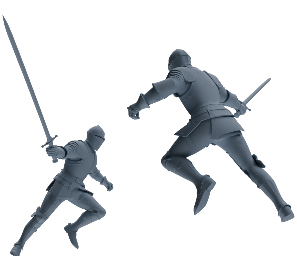 MRY-SFW SSTR098 Miniatures Soldier Model Kit Medieval Knight Six-Person Battle Group