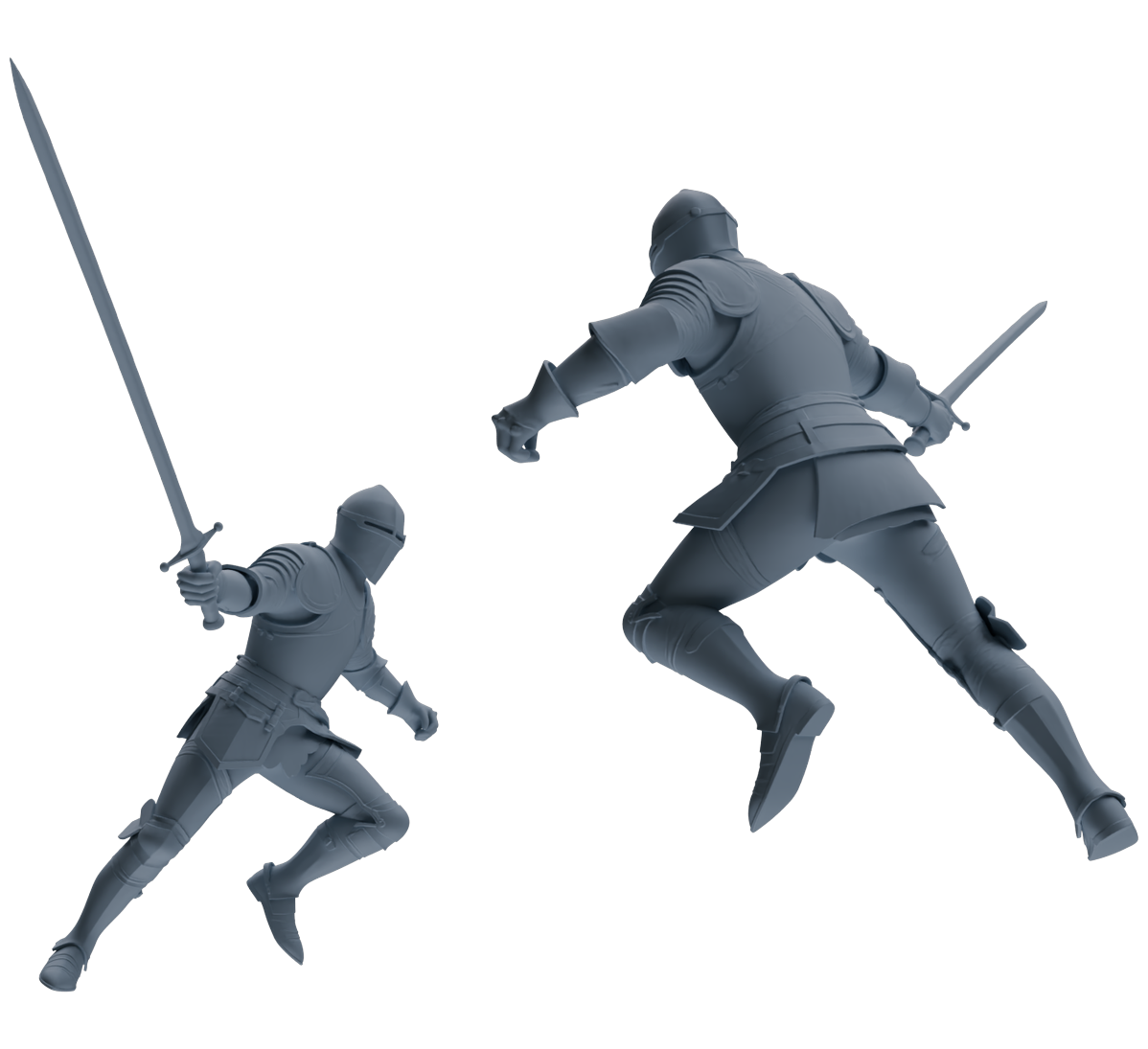 MRY-SFW SSTR098 Miniatures Soldier Model Kit Medieval Knight Six-Person Battle Group — detail view 6