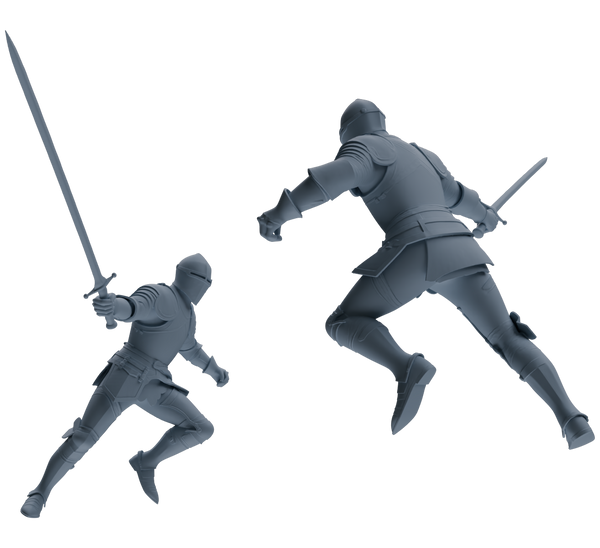 MRY-SFW SSTR098 Miniatures Soldier Model Kit Medieval Knight Six-Person Battle Group
