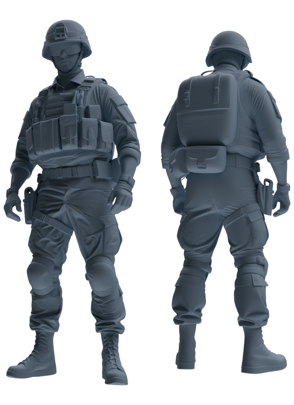 MRY-SFW SSTR032 Miniatures Soldier Model Kit 1993 Mogadishu Black Hawk Helicopter Soldier Praying Six-Person Group