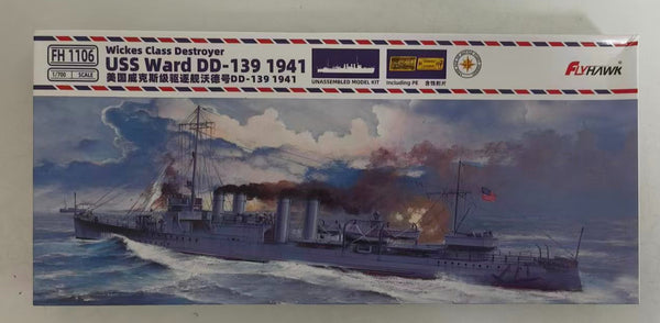 Flyhawk FH1106 1/700 Wickes Class Destroyer USS Ward DD-139 1941 Plastic Model Kit