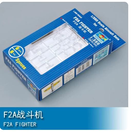 Trumpeter 1/350 Scale F2A Fighter Model Aircraft Set 06242 Open Box! — scale model kit
