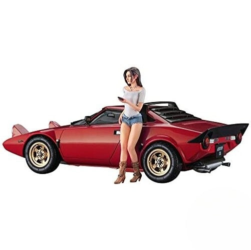 HASEGAWA 20543 1/24 Lancia Stratos HF Stradale Model with Italian Girls Figure Main image