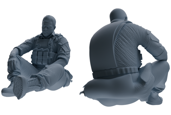 MRY-SFW SSTR021 Miniatures Soldier Model Kit Modern Navy SEAL Six-Person Rest Group