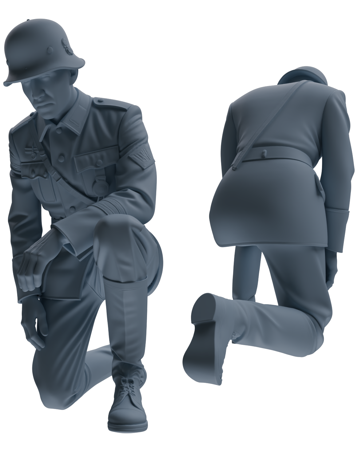 MRY-SFW SSTR001  Miniatures Soldier Model Kit WWII German Army Six-Person Officer Reprimand Group — detail view 7