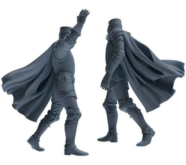 MRY-SFW SSTR094 Miniatures Soldier Model Kit Medieval Knight Six-Person Marching Group