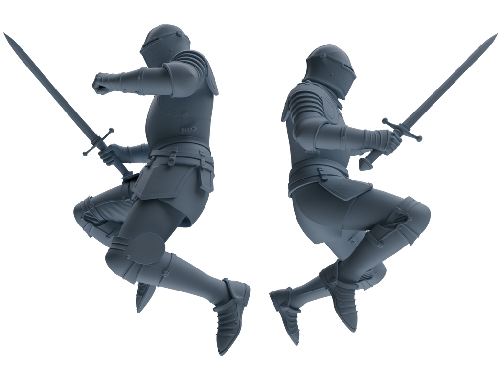 MRY-SFW SSTR098 Miniatures Soldier Model Kit Medieval Knight Six-Person Battle Group