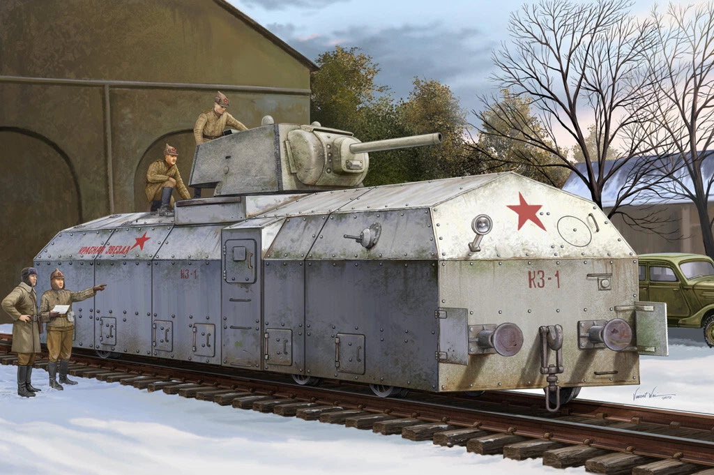 Hobbyboss 1/72 82912 Soviet Draisine "Krasnaja Zvezda" Model Kit Main image