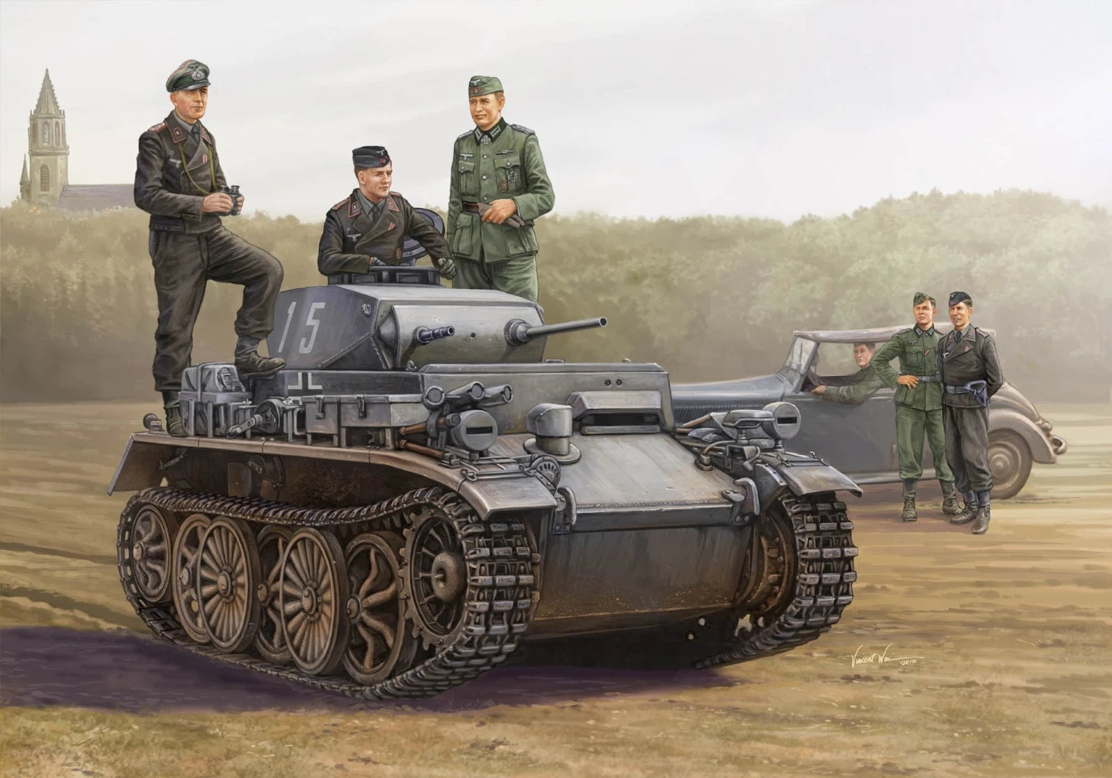 1/35 Scale 82431 German PzKpfw I Ausf C (VK 601) Tank Kit Armored Car Hobby Boss — scale model kit