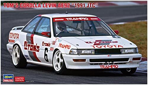 Hasegawa 20624 1/24 Scale TOM'S Corolla Levin AE92 1991 JTC Plastic Model Kit — detail view 2