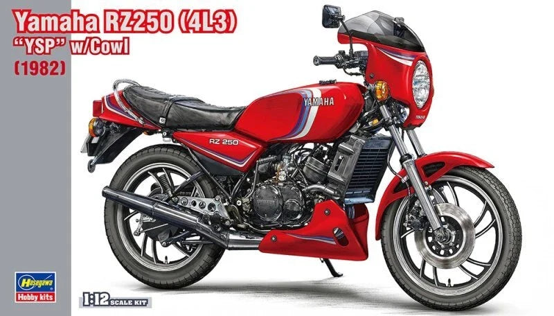 Hasegawa 21770 1/12 Scale Model Kit Yamaha RZ250 (4L3) w/Cowl YSP Color 1982 Secondary image