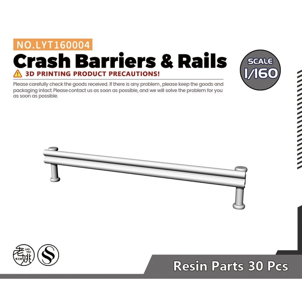 1/160 Crash Barriers&Rails N Scale Scene Display Props Model Railroad Road Main image