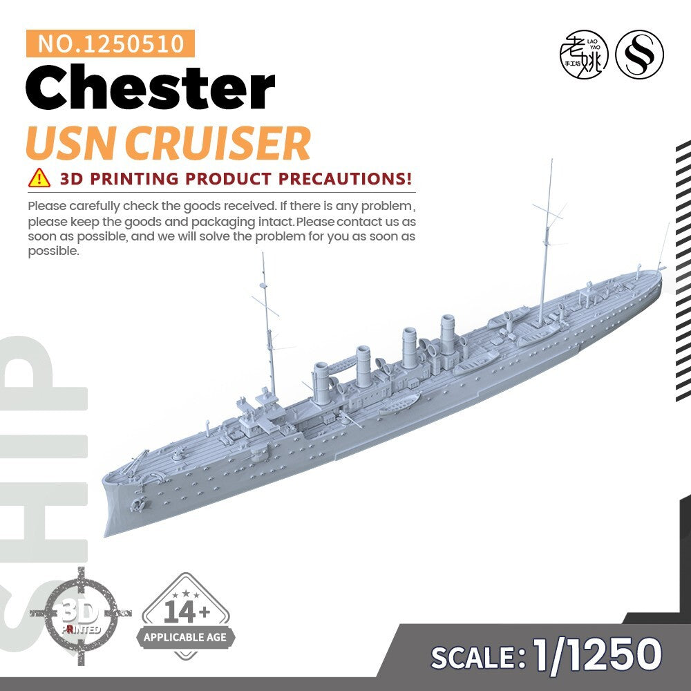 SSMODEL SS1250510 1/1250 Military Model Kit USN Chester Cruiser