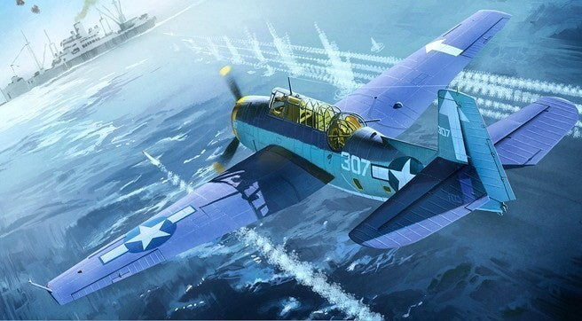 Academy AC12285 1/48 TBM-3 AVENGER 'USS BUNKER HILL' (PLASTIC MODEL) — scale model kit