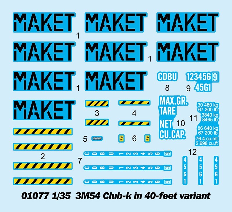 Trumpeter 1/35 01077 3M54 Club-k in 40-feet variant w/ Metal Part Brand New