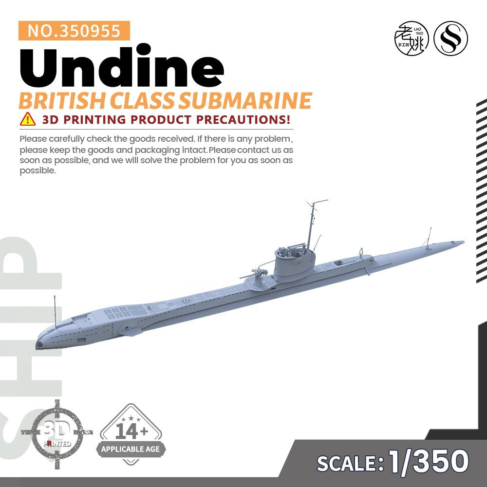 SSMODEL SSC350955 1/350 Military Model Kit British Undine Class Submarine Main image