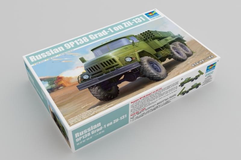1/35 TRUMPETER KIT Russian 9P138 Grad-1 On Zil-131 TR01032 Model — scale model kit