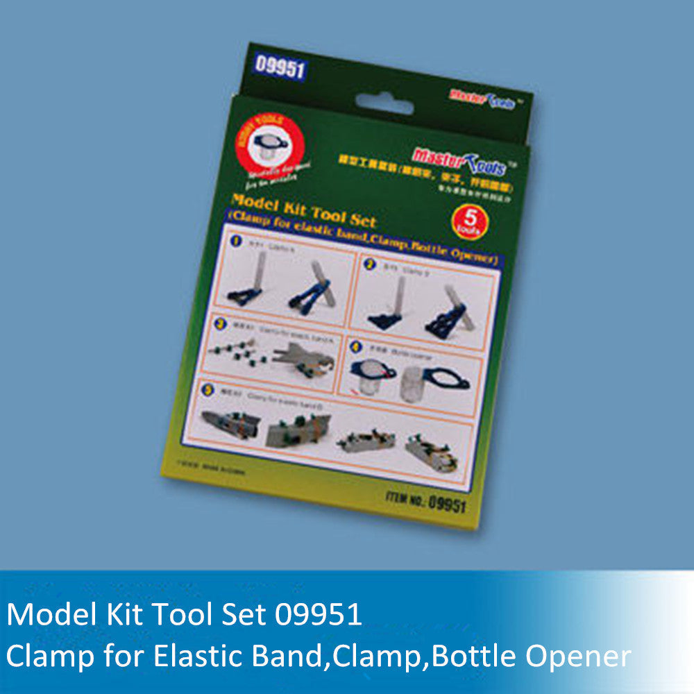 Master Tools 09951 Model Kit Tool Set-Clamp/Clamp for Elastic Band/Bottle Opener Main image