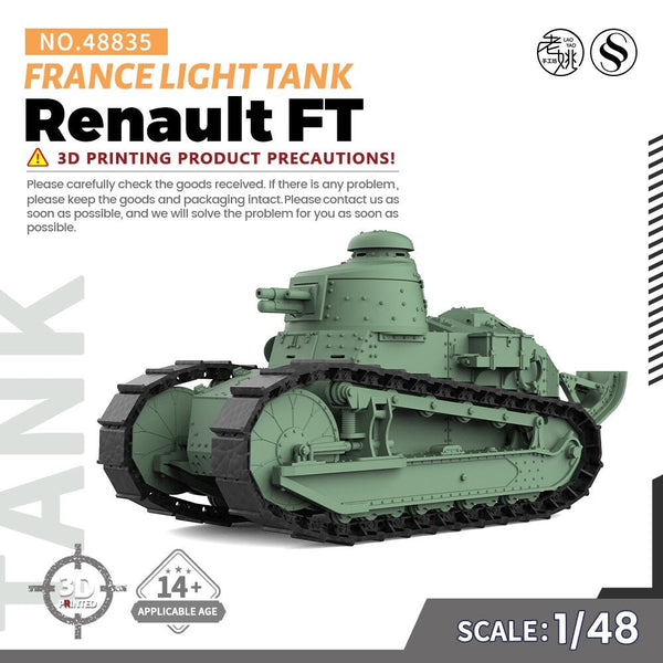 SSMODEL SS48835 1/48 Military Model Kit France Renault FT Light Tank